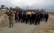 تشییع پیکر پدر پاسدار شهید حسومی در روستای رحمت آباد خوانسار