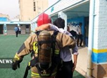 تمرین ارتقای ایمنی در برابر حوادث در مدارس آبادان
