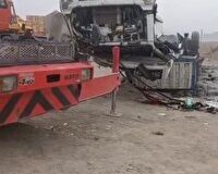 یک کشته در واژگونی تریلی در پایانه مرزی ماهیرود شهرستان سربیشه