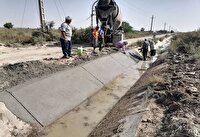 مرمت کانال‌های شبکه آبیاری شمال شرق اهواز