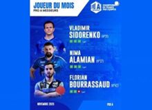 عالمیان بهترین بازیکن ماه لیگ تنیس روی میز پرو A فرانسه