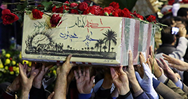 آیین تشییع  شهید گمنام در چهارمحال و بختیاری