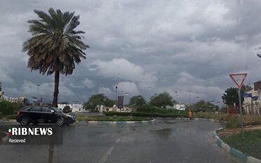 طراوت باران پاییزی در کیش