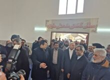 افتتاح خانه کشتی شهر طرقبه با حضور رئیس مجلس و وزیر ورزش و جوانان