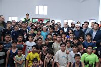 افتتاح سه خانه کشتی با حضور رئیس مجلس، وزیر ورزش و رئیس فدراسیون