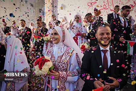 مراسم جشن ازدواج در غزه