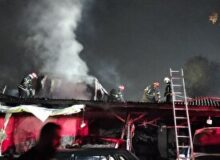 مهار آتش سوزی یک کارگاه مکانیکی در پل عراق رشت، بامداد امروز